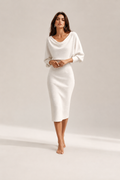 Cowl Neck Knit Bodycon Dress